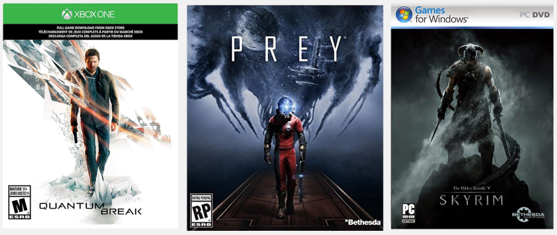Illustrations L to R: Remedy Entertainment, Bethesda Softworks, and Bethesda Game Studios